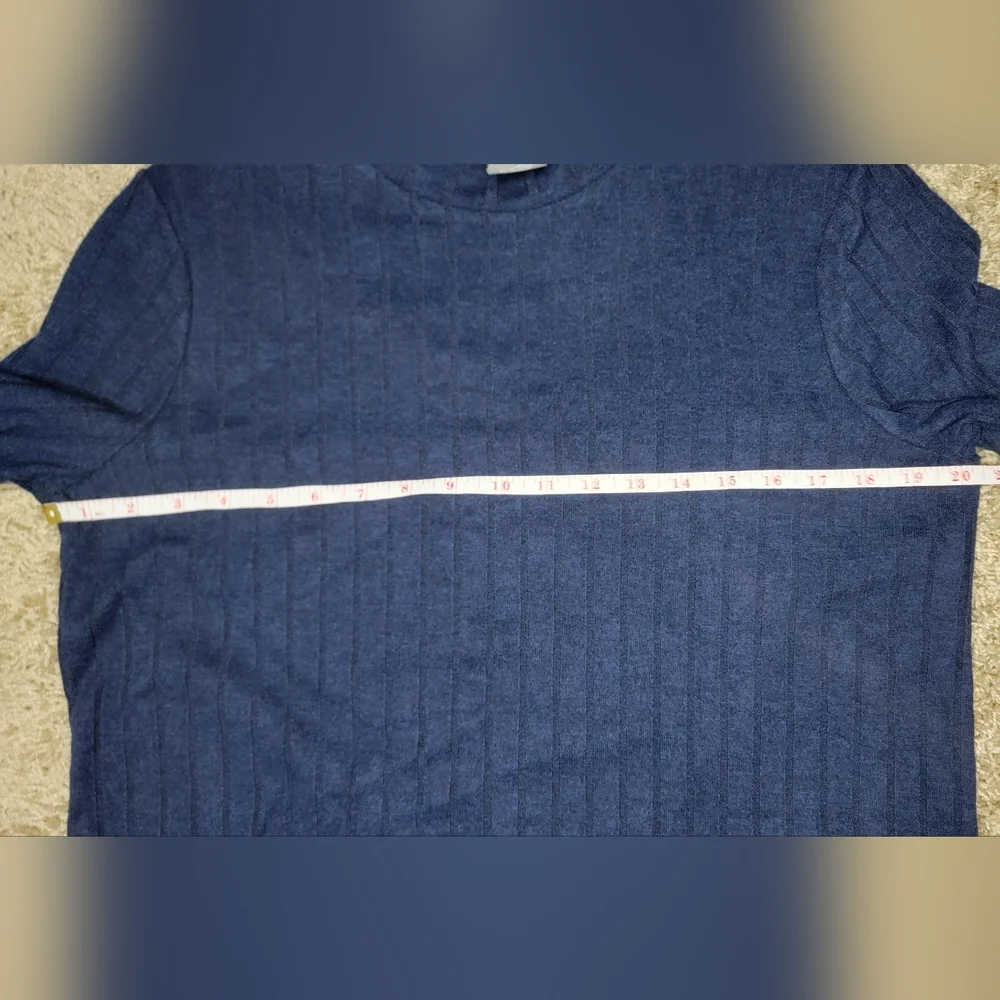 Matty M navy blue mock neck long sleeve tunic - Picture 6 of 8